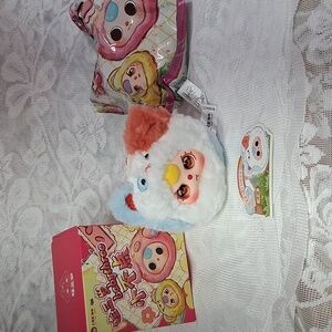 Baby Three Bear Special Eyes Pendant Keychain BB3 Tiny Animal Head Open Bottom